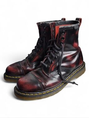 Dr.Martens 1460 Inferno In Cherry Red Arcadia Leather | Size 10